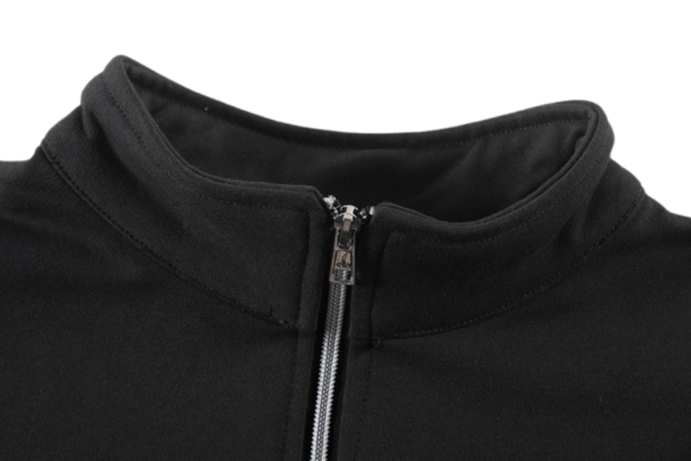 Alo Yoga Accolade 14 Zip Pullover Black Grey OG051826