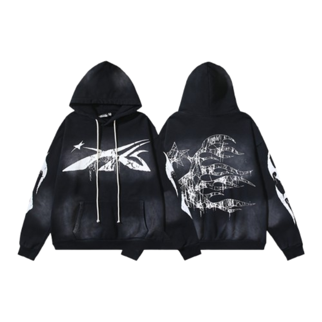 Hellstar Spiderweb Sport Black Hoodie OG051891