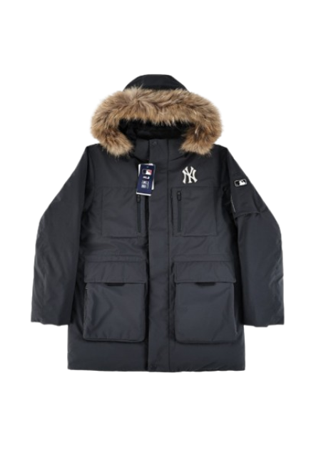 MLB Second generation large fur collar workwear black OG052120