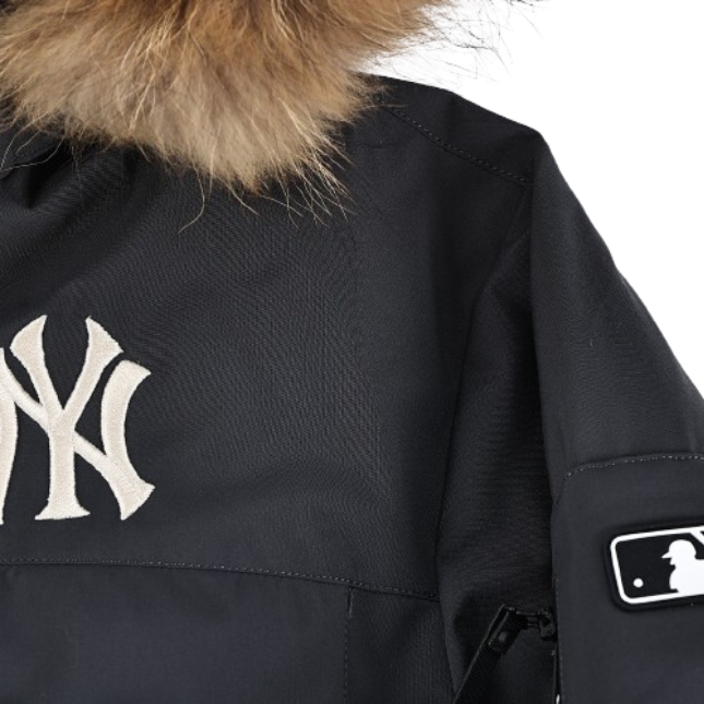 MLB Second generation large fur collar workwear black OG052120