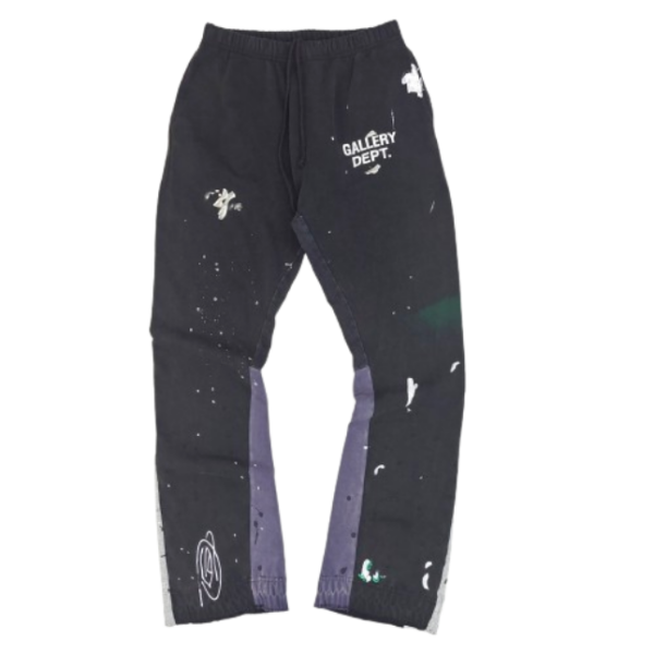 Gallery Dept Painted Flare Sweat Pants Washed Black OG052222