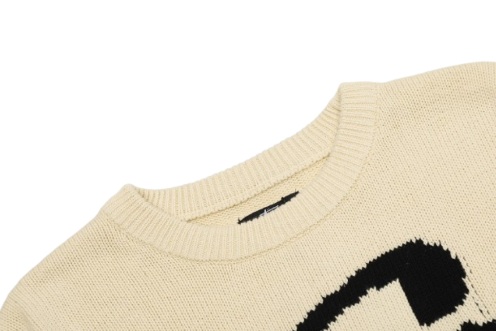 STUSSY mosquito coils jacquard round neck sweater OG052328