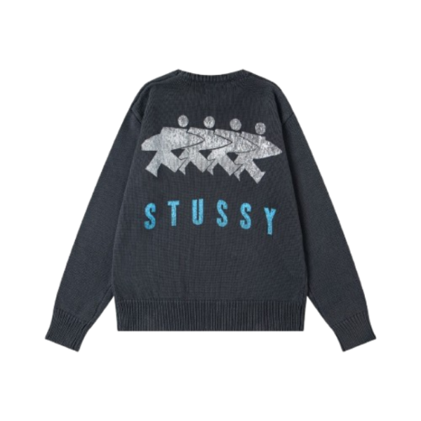 Stussy Surfing Minion Skateboarding Jacquard Sweater OG052331