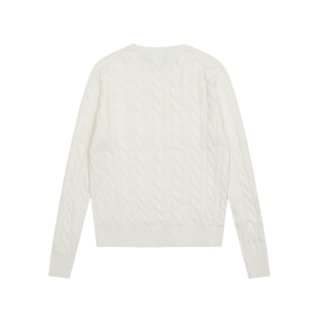 Ralph Lauren Round Neck Solid Color Pony Embroidered Sweater OG052536
