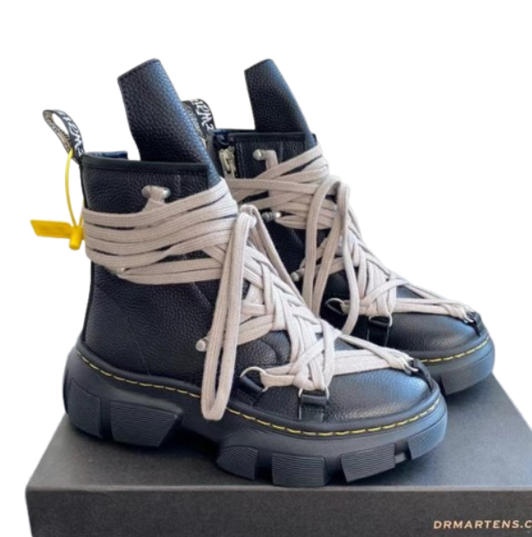 Rick Owens x Dr. Martens Crazy Strapping Martin Boots OG0526448