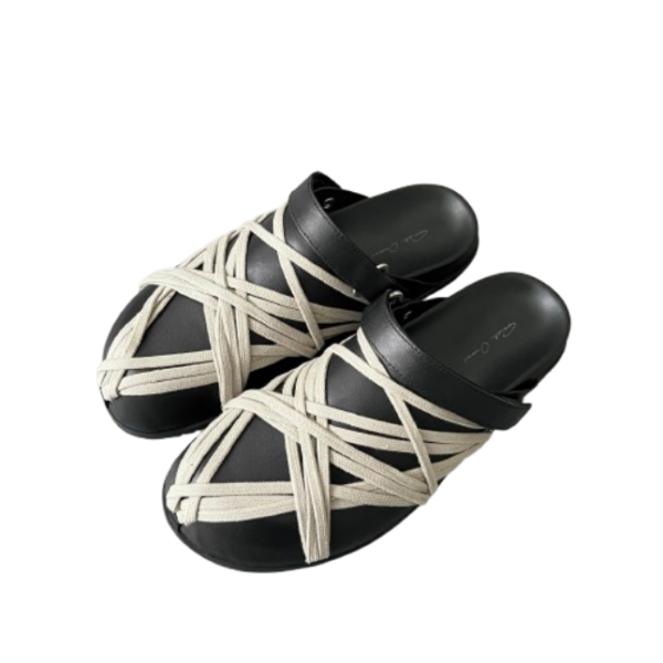 RICK OWENS round headed flat bottomed black OG0526449