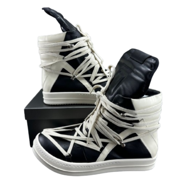 Rick Owen inverted triangle white black pentagram crazy strap OG0526454