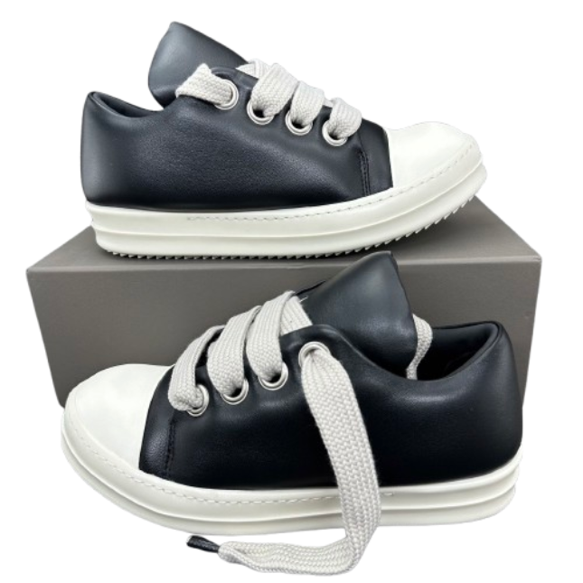 RICK OWENS Wide Lace Low Top Sneakers Fat Ding OG0526469