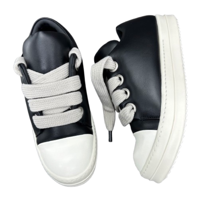 RICK OWENS Wide Lace Low Top Sneakers Fat Ding OG0526469