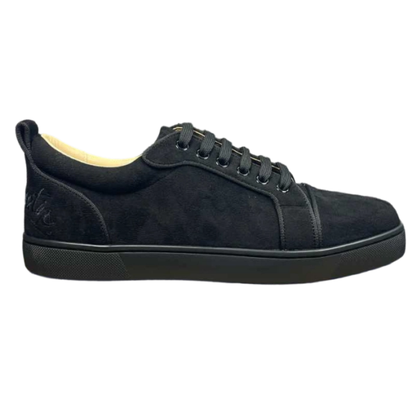 Christian Louboutin Louis Junior Suede Trainers Black OG0707666
