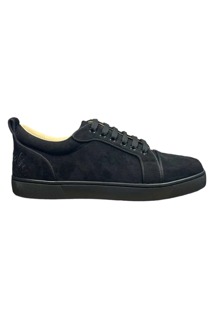 Christian Louboutin Louis Junior Suede Trainers Black OG0707666