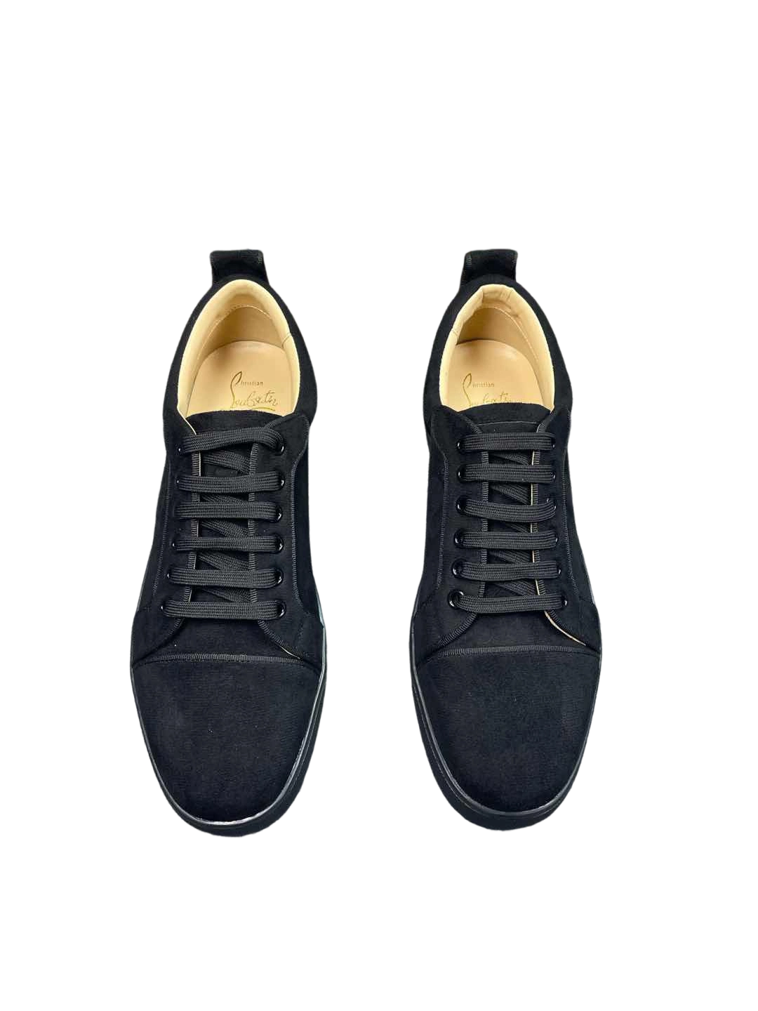 Christian Louboutin Louis Junior Suede Trainers Black OG0707666