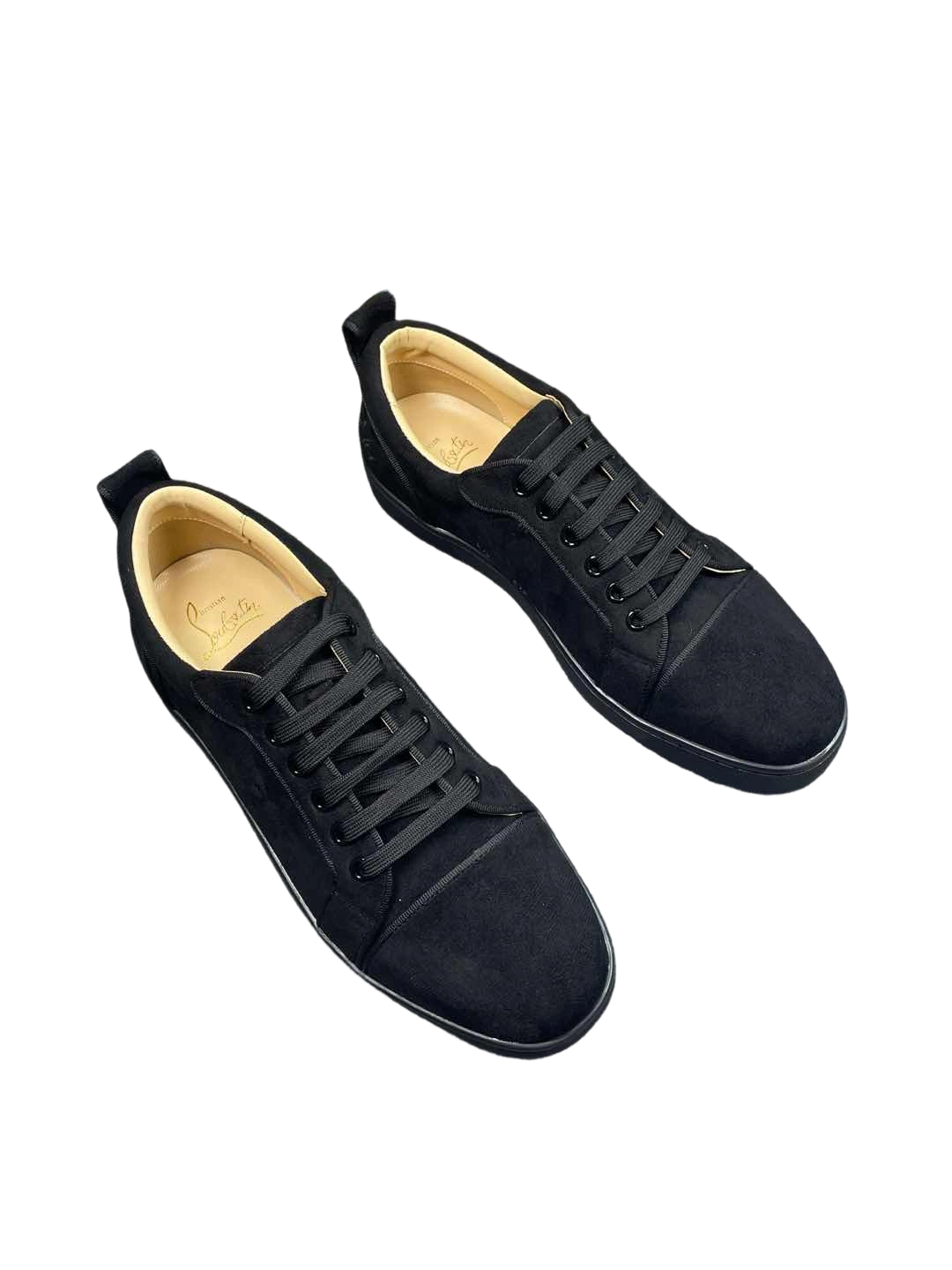 Christian Louboutin Louis Junior Suede Trainers Black OG0707666