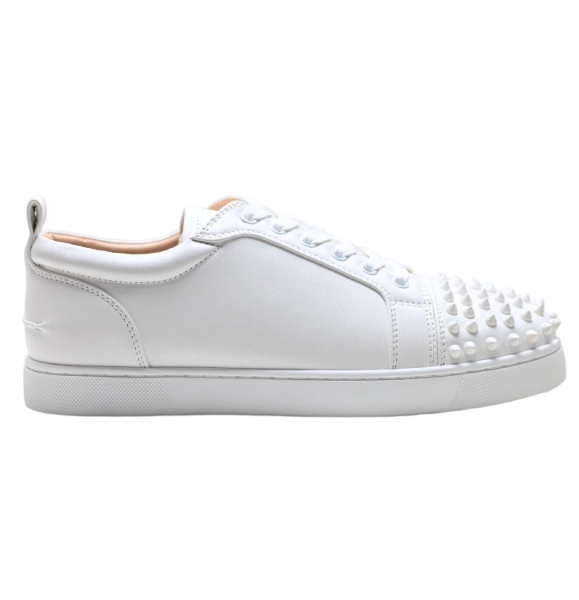 Christian Louboutin Louis Junior Spikes Flat White OG0707667