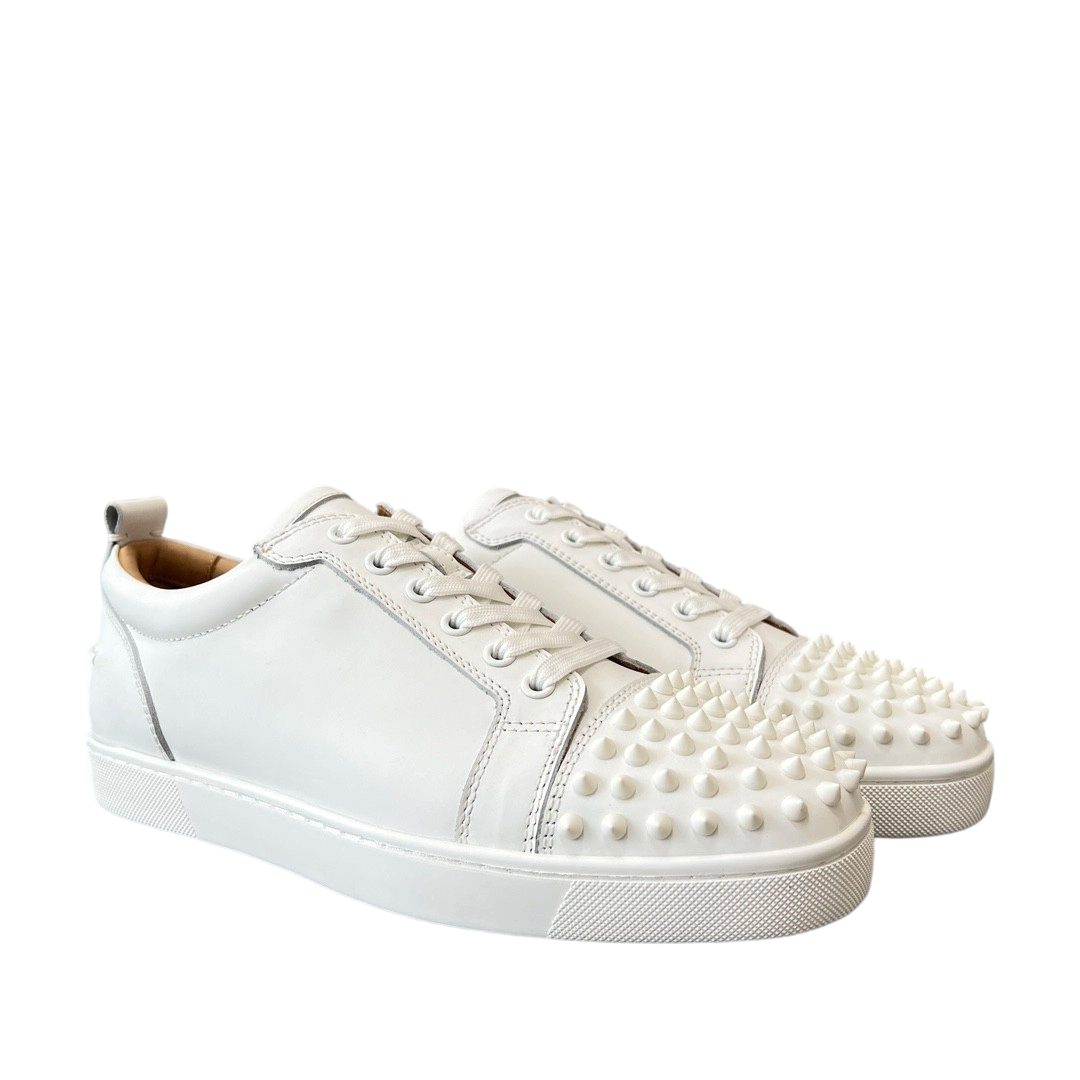 Christian Louboutin Louis Junior Spikes Flat White OG0707667