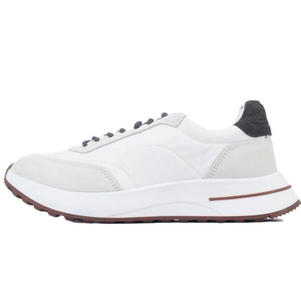 Loro Piana Week End Walk Suede-Trimmed Shell Sneakers White OG0709724
