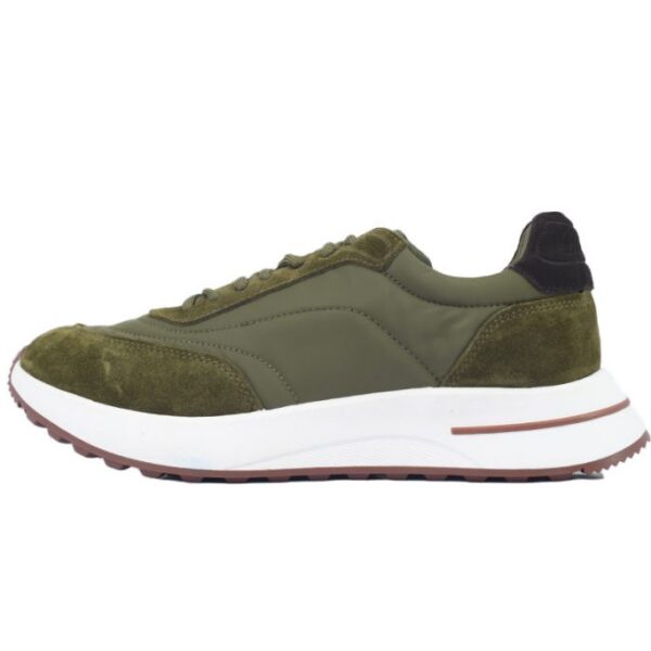 Loro Piana Week End Walk Suede-Trimmed Shell Sneakers Green OG0709725