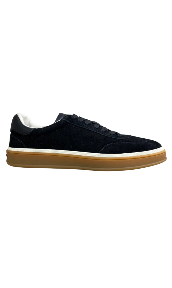 Loro Piana Tennis Walk Sneaker Suede Calf Split Black And Gray OG0715728