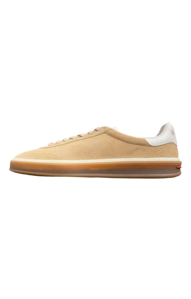 Loro Piana Tennis Walk Sneaker Suede Calf Split Brown And White OG0716730