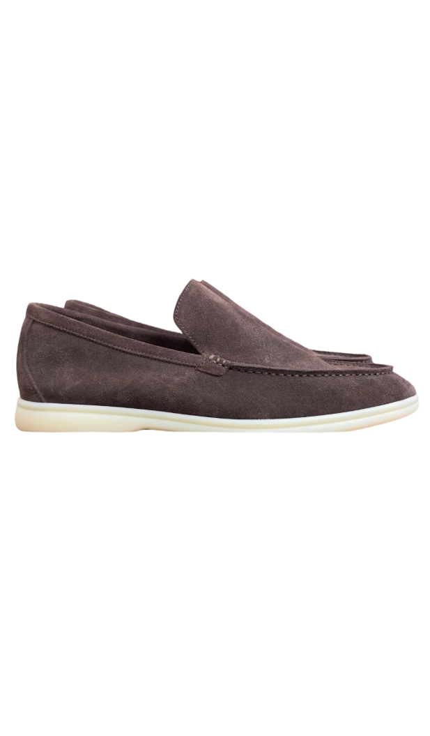 Loro Piana Bean Shoes In Red Brown OG0716731