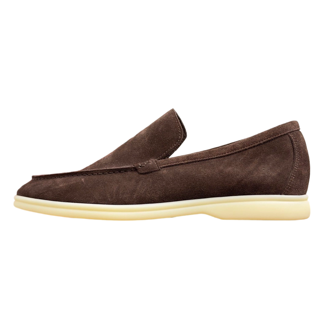 Loro Piana Bean Shoes In Red Brown OG0716731