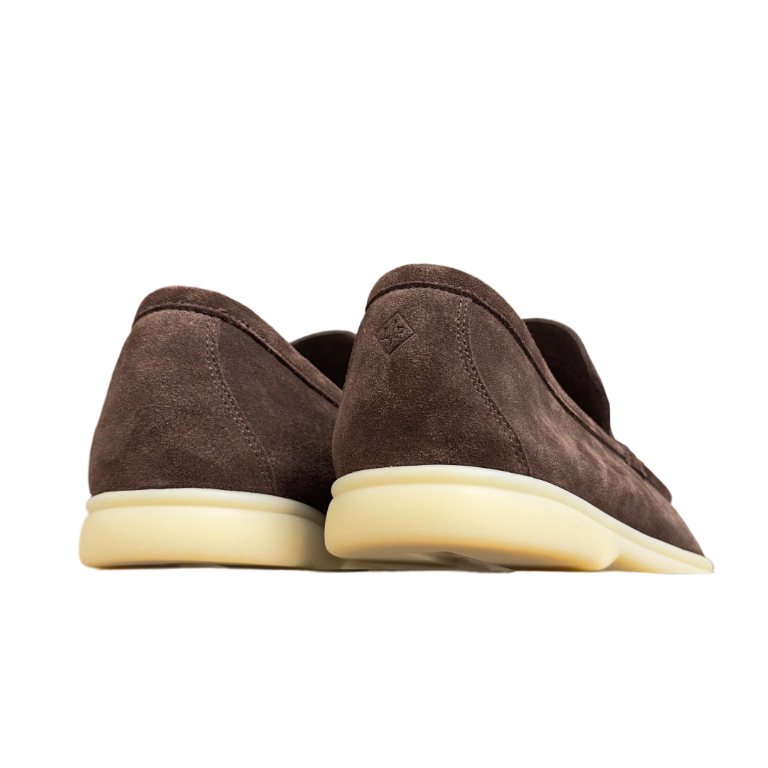 Loro Piana Bean Shoes In Red Brown OG0716731