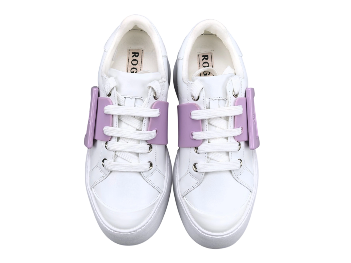 Roger Vivier White Purple Buckle OG0716782
