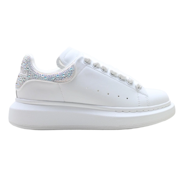 Alexander McQueen Oversized Sneaker ‘White Silver Glitter’ OG0717805