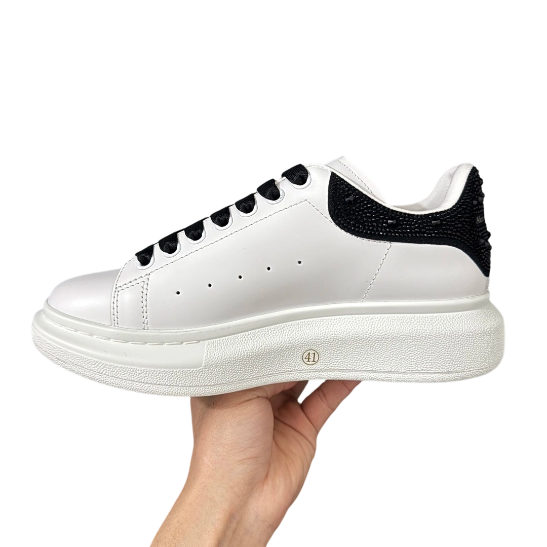 Alexander McQueen Oversized White Black Crystals OG0717807