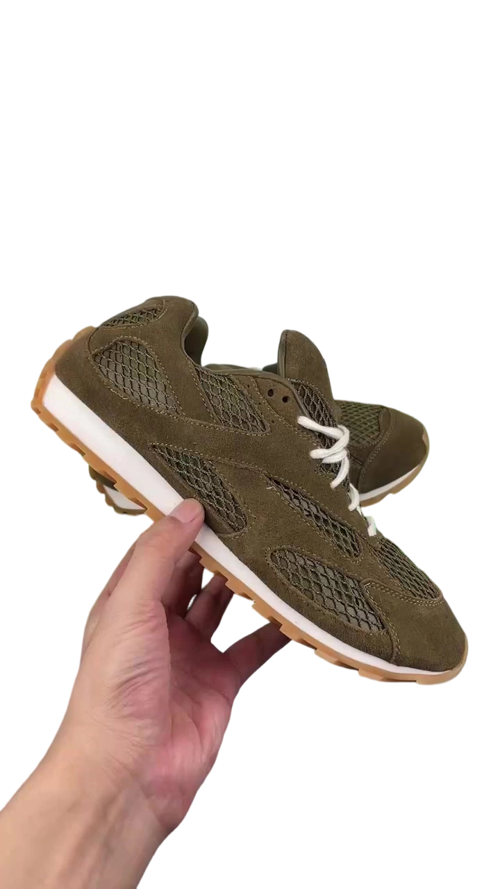 Bottega Veneta Orbit Sneakers Suede Green OG0724898