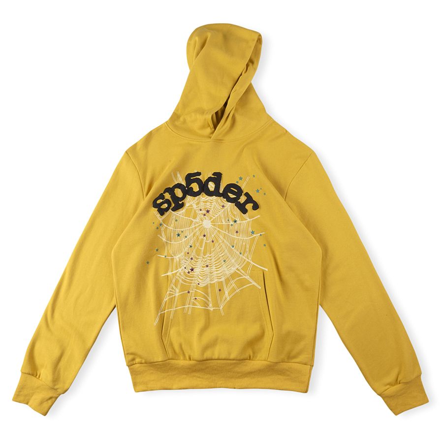 Sp5der Worldwide Classic Yellow Hoodie OG0725122
