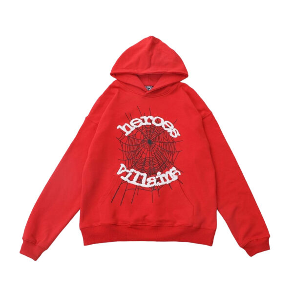 Sp5der Heroes and Villains YoungThug Hoodie Red OG0725125