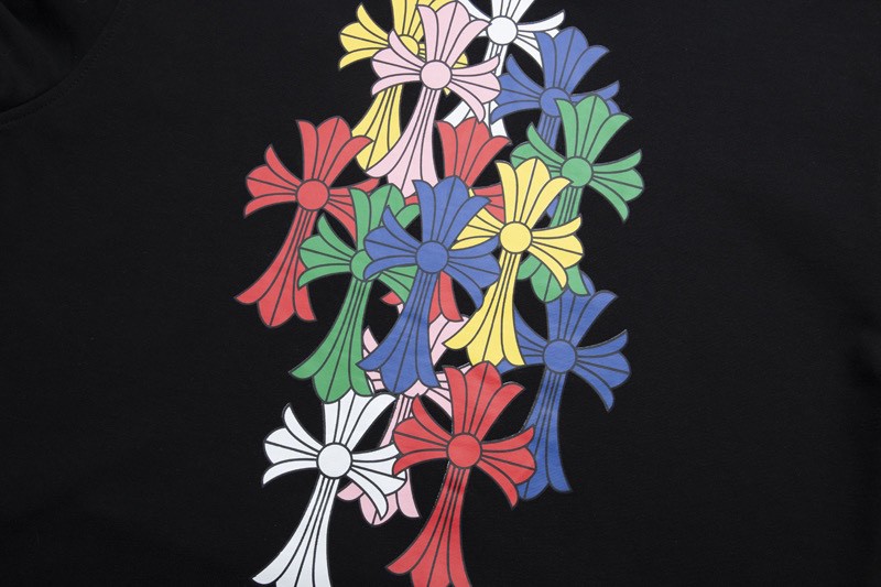 BLACK & MULTICOLOR ‘CROSS CEMETERY’ CHROME HEARTS HOODIE OG0725126