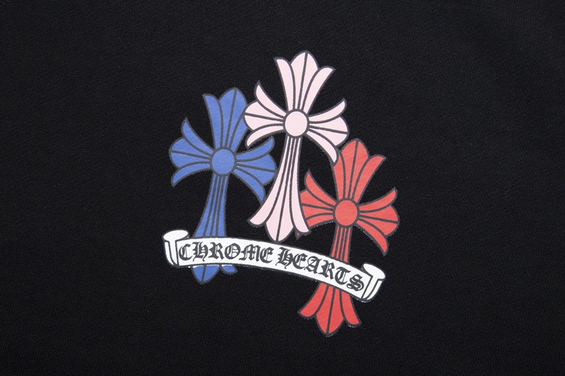 BLACK & MULTICOLOR ‘CROSS CEMETERY’ CHROME HEARTS HOODIE OG0725126