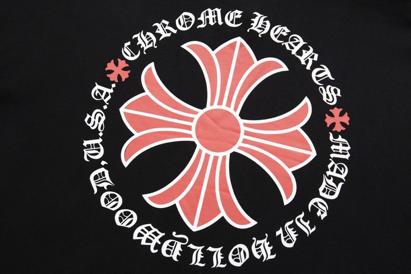 Chrome Hearts Made In Hollywood Plus Cross Zip Up Hoodie BlackRed OG0725130