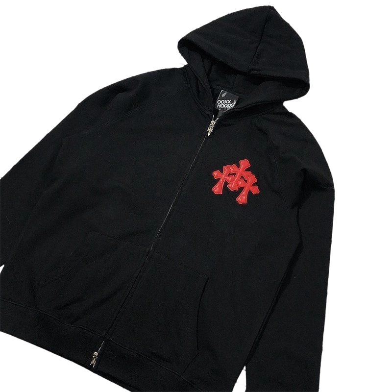 Chrome Hearts red patch zipper Hoodie OG0725134