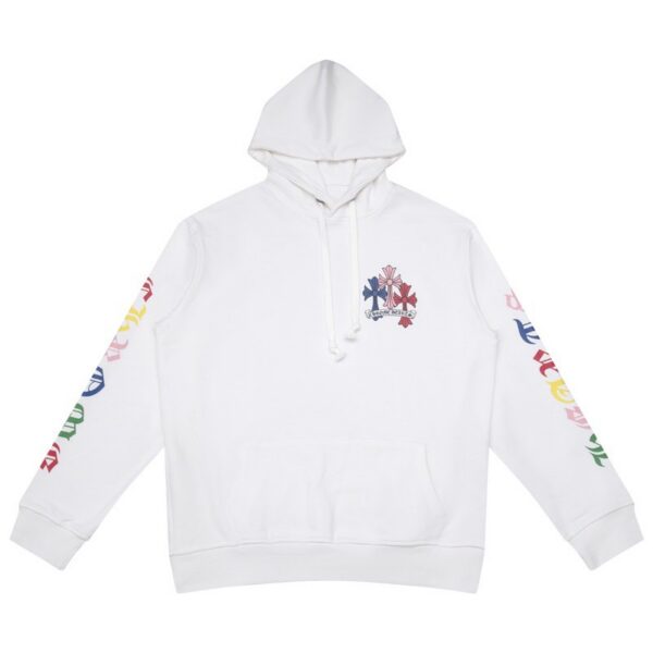 Chrome Hearts Multi Color Cross Hoodie White OG0725139