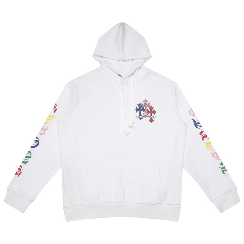 Chrome Hearts Multi Color Cross Hoodie White OG0725139