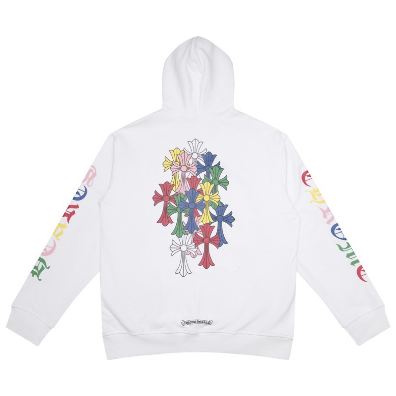 Chrome Hearts Multi Color Cross Hoodie White OG0725139