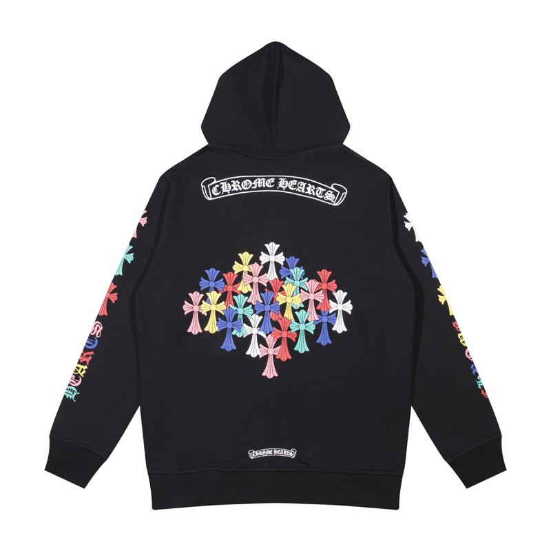 Chrome Hearts Multi Color Cross Hoodie Black OG0725142