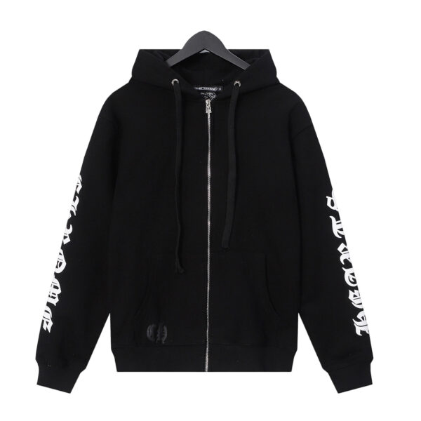 Chrome Hearts Multicolor Sleeve Zip Hoodie Black OG0727148