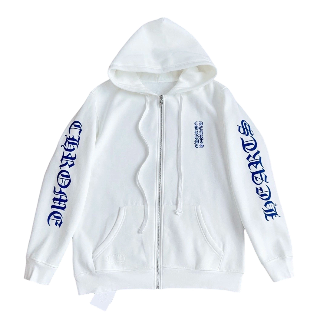 Chrome Hearts Hoodie Zip-Up Jacket Hoodie White OG0727151