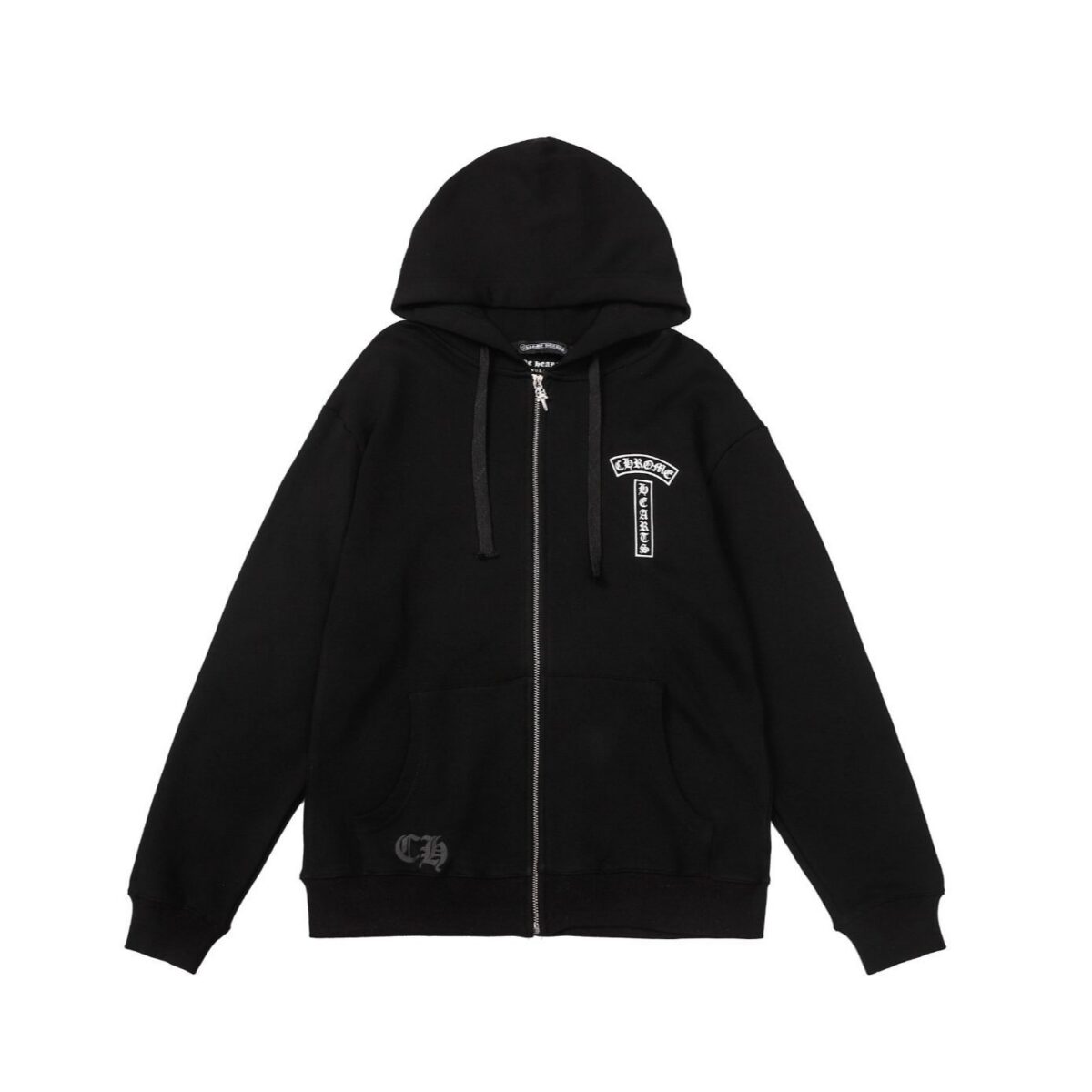 Chrome Hearts Shoulder Logo Zipper Hoodie Black OG0727152
