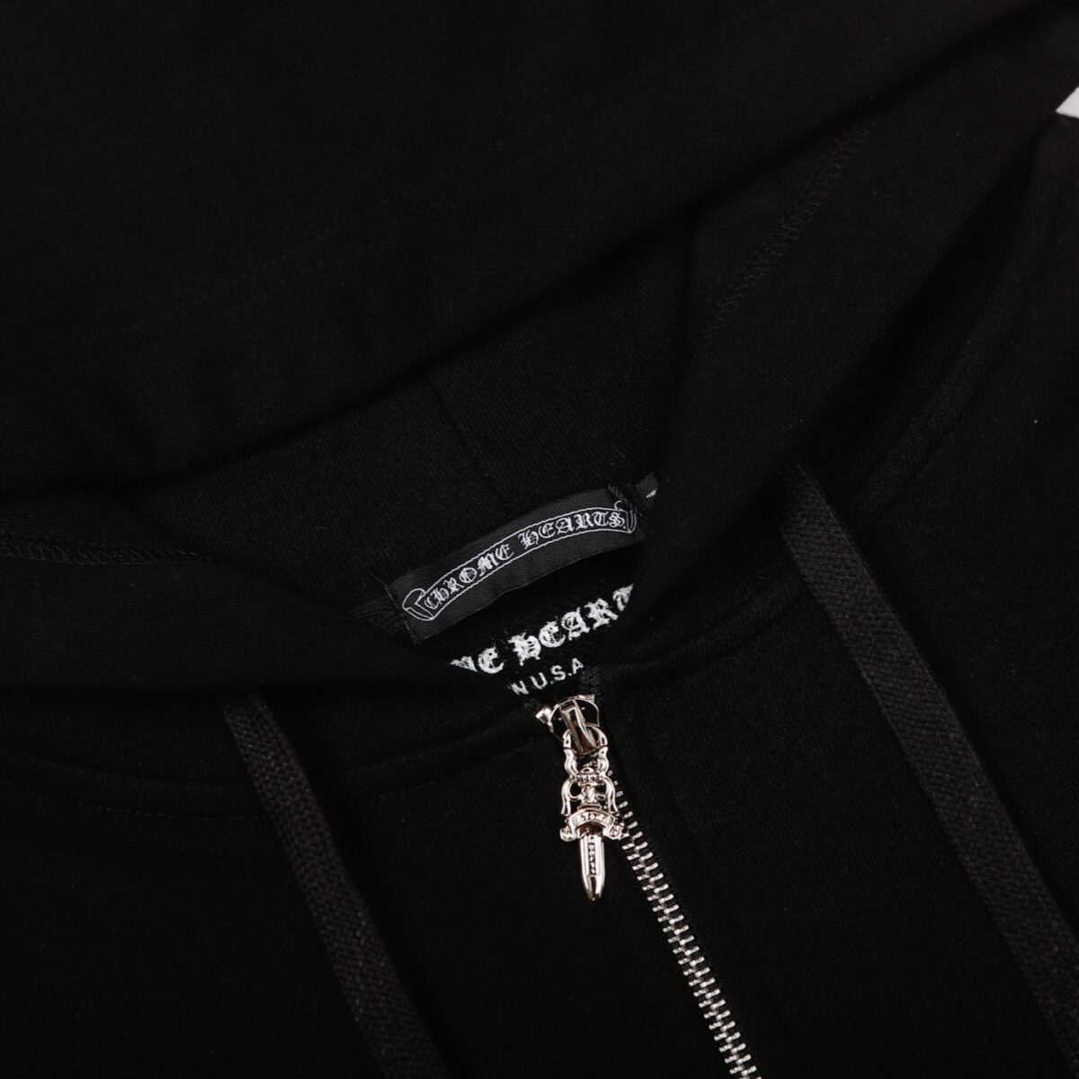 Chrome Hearts Shoulder Logo Zipper Hoodie Black OG0727152