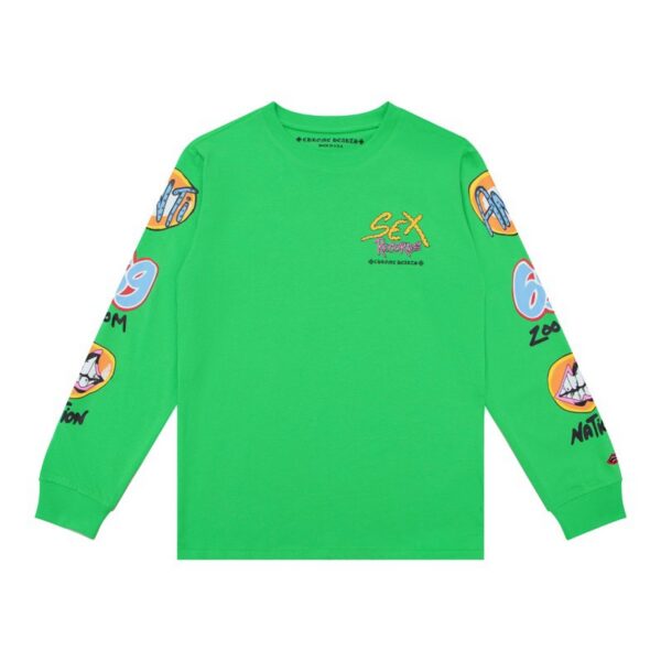 Chrome Hearts Matty Boy Sex Records Crewneck Sweatshirt Citrus OG0727154