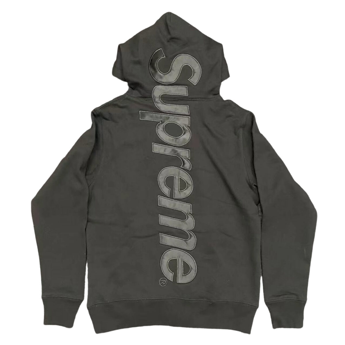 Supreme Satin Appliqué Hooded Sweatshirt black OG0729217
