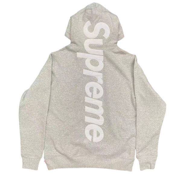 Supreme Satin Appliqué Hooded Sweatshirt grey OG0729218
