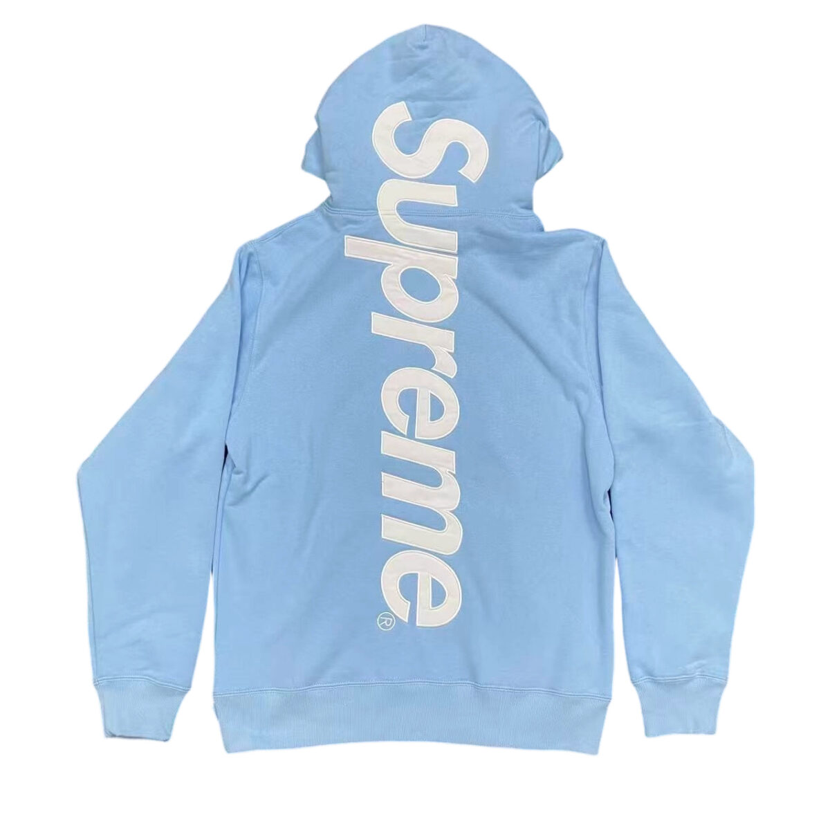 Supreme Satin Appliqué Hooded Sweatshirt blue OG0729219