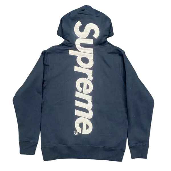 Supreme Satin Appliqué Hooded Sweatshirt Royal Blue OG0729220