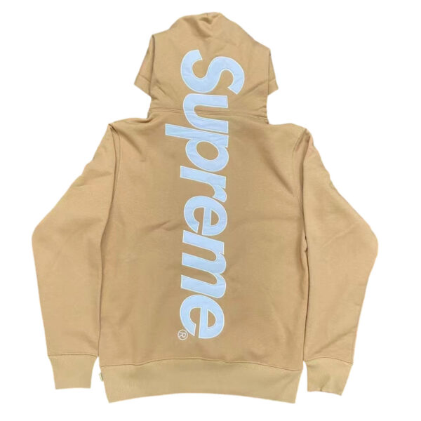 Supreme Satin Appliqué Hooded Sweatshirt khaki OG0729223